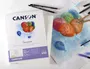 Canson Imagine DIN A4 Bloc Dibujo Multitécnicas 50 Hojas 200 gr/m² Liso Blanco Papel Táctil para Técnicas Secas y Húmedas