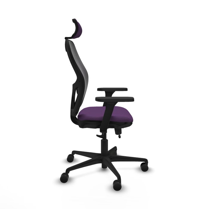 PIQUERAS Y CRESPO Silla de oficina Jorquera con mecanismo Sincro/Traslack, morado y negro PIQUERAS Y CRESPO Silla de oficina Jorquera con mecanismo Sincro/Traslack, morado y negro