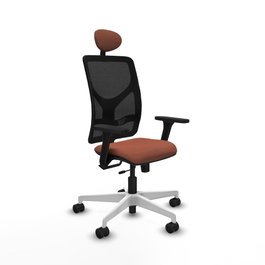 PIQUERAS Y CRESPO Silla de oficina Motilla con mecanismo Sincro/Traslack Marrón/Negro