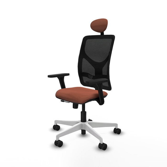 PIQUERAS Y CRESPO Silla de oficina Motilla con mecanismo Sincro/Traslack Marrón/Negro