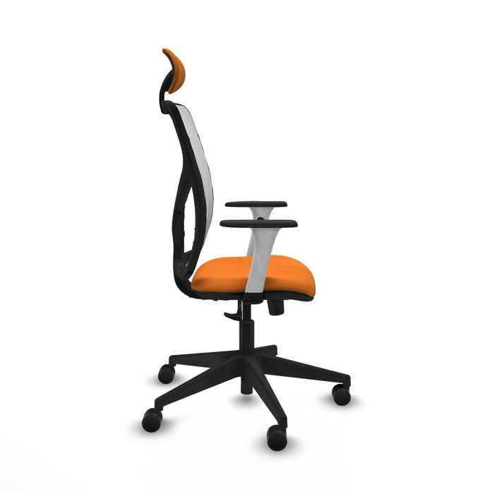 PIQUERAS Y CRESPO Silla de oficina Motilla con mecanismo Sincro, Naranja y Blanco PIQUERAS Y CRESPO Silla de oficina Motilla con mecanismo Sincro, Naranja y Blanco