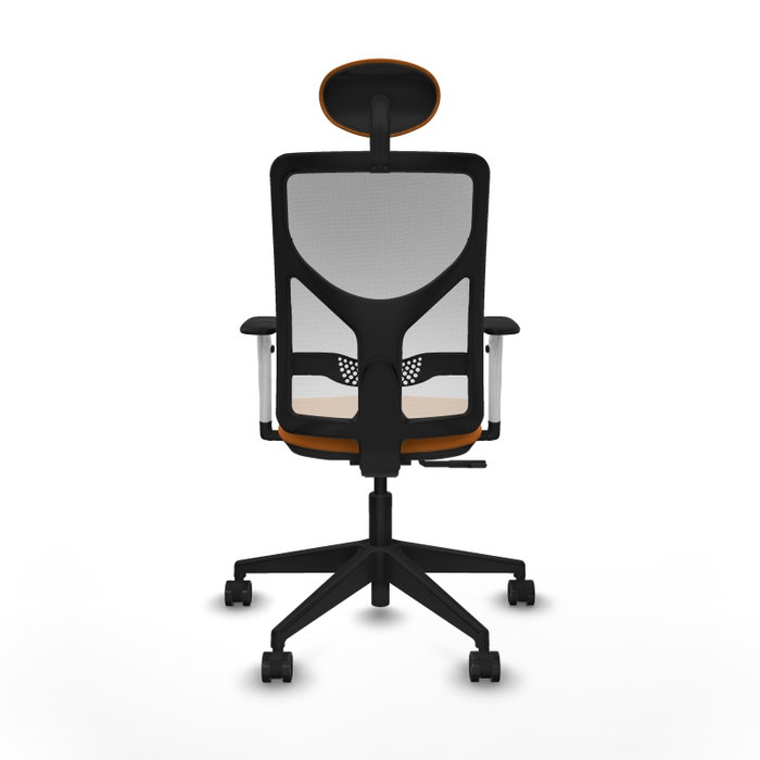 PIQUERAS Y CRESPO Silla de oficina Motilla con mecanismo Sincro, Naranja y Blanco PIQUERAS Y CRESPO Silla de oficina Motilla con mecanismo Sincro, Naranja y Blanco