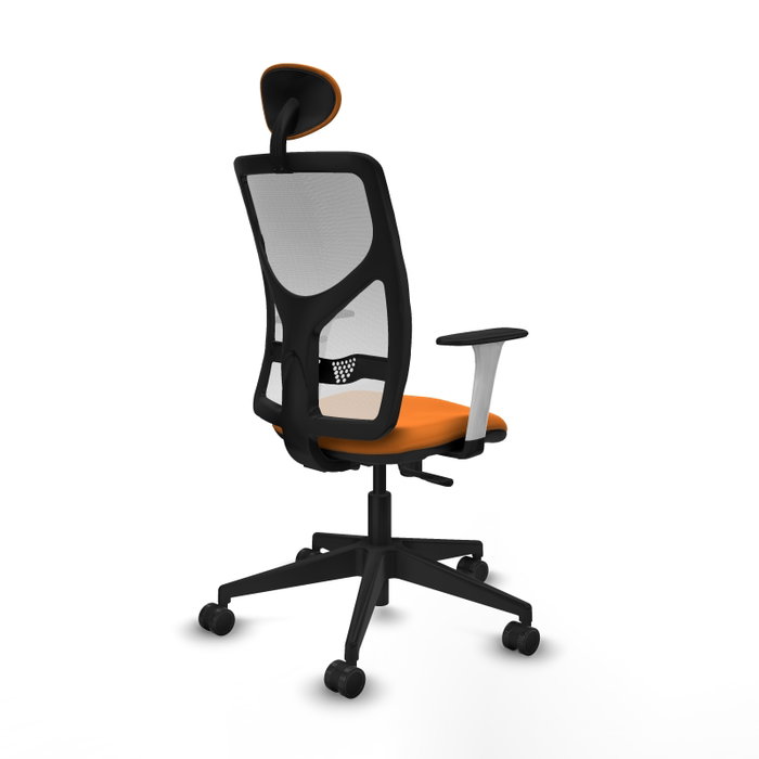 PIQUERAS Y CRESPO Silla de oficina Motilla con mecanismo Sincro, Naranja y Blanco PIQUERAS Y CRESPO Silla de oficina Motilla con mecanismo Sincro, Naranja y Blanco
