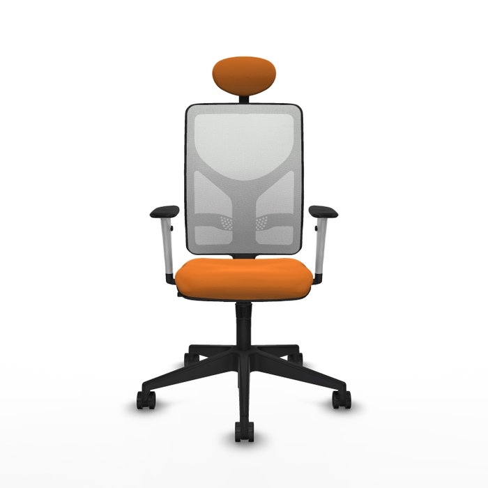 PIQUERAS Y CRESPO Silla de oficina Motilla con mecanismo Sincro, Naranja y Blanco PIQUERAS Y CRESPO Silla de oficina Motilla con mecanismo Sincro, Naranja y Blanco