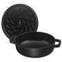Staub Brater Chistera 28 cm Negra, Hierro Fundido Esmaltado 3.7L, Resistente a 260°C y Lavavajillas, Ref. 40511-472