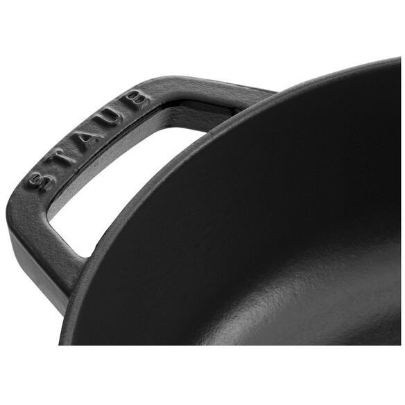 Staub Brater Chistera 28 cm Negra, Hierro Fundido Esmaltado 3.7L, Resistente a 260°C y Lavavajillas, Ref. 40511-472