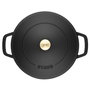 Staub Brater Chistera 28 cm Negra, Hierro Fundido Esmaltado 3.7L, Resistente a 260°C y Lavavajillas, Ref. 40511-472