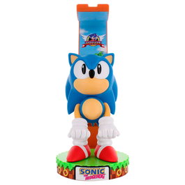 EXQUISITE GAMING Cable Guy Sonic the Hedgehog Soporte de sujeción para mandos y móvil, figura de 20cm