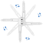 Tooq Soporte de Techo para Proyector PJ2012T-W Blanco