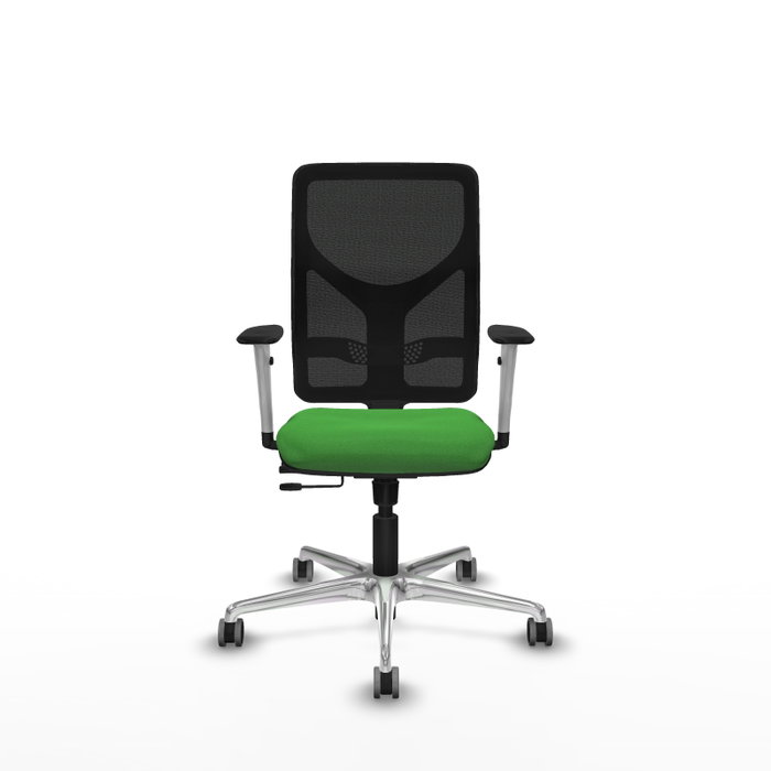PIQUERAS Y CRESPO Silla de oficina Motilla con mecanismo Sincro/Traslack, Verde y Negro