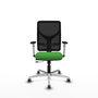 PIQUERAS Y CRESPO Silla de oficina Motilla con mecanismo Sincro/Traslack, Verde y Negro