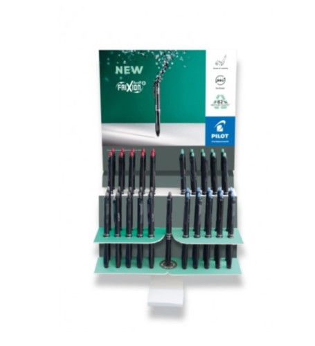 Pilot Expositor Frixion Ball Plus NEFPLUS 40 Uds Bolígrafos Borrables Recargables Eco-diseñados Azul Negro Rojo Verde