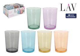 LAV Vaso Bodega 510 cc, Ø9x12 cm, Modelo Bdg392Pf.0030, Colores Variados (48 Unidades)