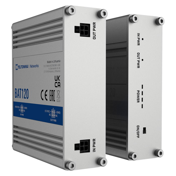 Teltonika BAT120 UPS Línea Interactiva 22W Sawtooth 9-30V Alimentación CC Compacto Acero Inoxidable Teltonika BAT120 UPS Línea Interactiva 22W Sawtooth 9-30V Alimentación CC Compacto Acero Inoxidable