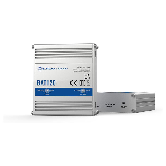 Teltonika BAT120 UPS Línea Interactiva 22W Sawtooth 9-30V Alimentación CC Compacto Acero Inoxidable Teltonika BAT120 UPS Línea Interactiva 22W Sawtooth 9-30V Alimentación CC Compacto Acero Inoxidable