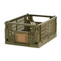 Day Caja Plegable 33x24,5 cm Verde Oliva Capacidad 10 L Almacenaje Apilable Plegable