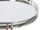 DKD Home Decor Mesita Auxiliar Moderno Plateado Acero y Espejo 70 x 35 x 63 cm