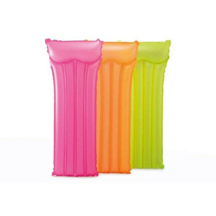 Intex Colchoneta Hinchable 4 Tubos Colores Neón 183x76 cm