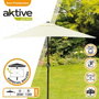 Parasol terraza 200x120 cm mástil aluminio D38 mm crema