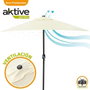 Parasol terraza 200x120 cm mástil aluminio D38 mm crema