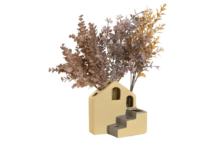 DKD Home Decor Jarrón Dolomite 18x12x19 Casa Surtido de 4