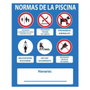 Normaluz Cartel normas piscina PVC 50x40 cm