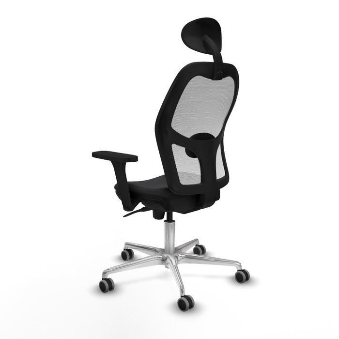 PIQUERAS Y CRESPO Silla de oficina Jorquera con mecanismo Sincro, Negro/Blanco