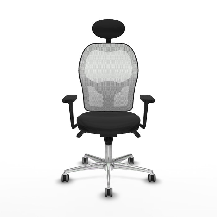 PIQUERAS Y CRESPO Silla de oficina Jorquera con mecanismo Sincro, Negro/Blanco