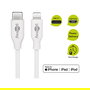 Goobay 39446 Cable Lightning a USB-C 1 m Blanco - Conector Macho USB 2.0, Plug and Play
