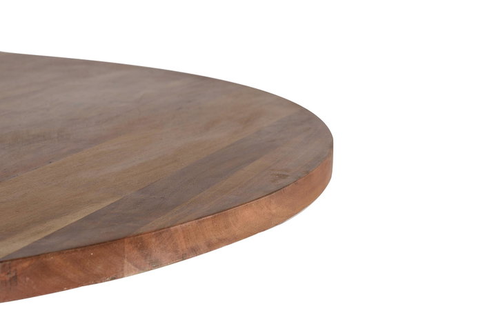 GINER Y COLOMER Mesa de Comedor en Madera de Acacia Natural y Patas de Metal Negro
