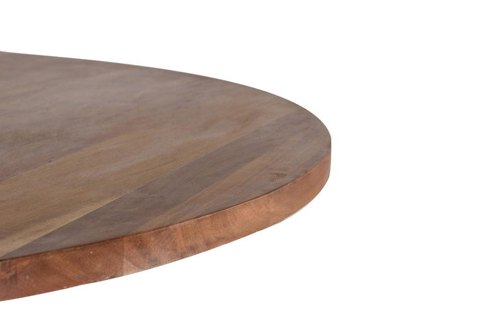 GINER Y COLOMER Mesa de Comedor en Madera de Acacia Natural y Patas de Metal Negro