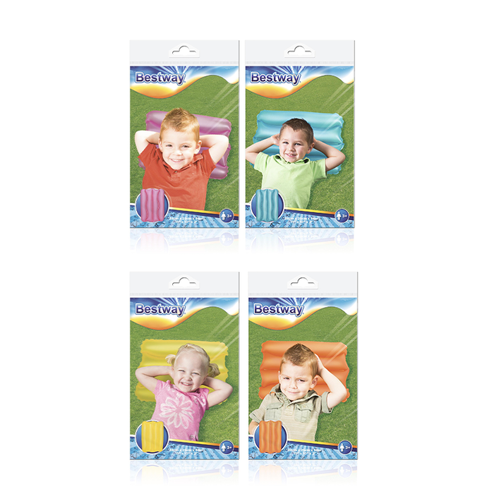 Bestway Almohada Hinchable PVC Color Surtido 38x25x5 cm +3 Años Jardin 52127