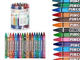 PINCELLO Bote Cera Crayon Jumbo 36 Piezas Colores Surtidos 8 x 10 x 8 cm (Set de 48)