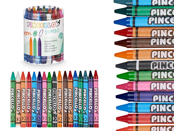 PINCELLO Bote Cera Crayon Jumbo 36 Piezas Colores Surtidos 8 x 10 x 8 cm (Set de 48) PINCELLO Bote Cera Crayon Jumbo 36 Piezas Colores Surtidos 8 x 10 x 8 cm (Set de 48)