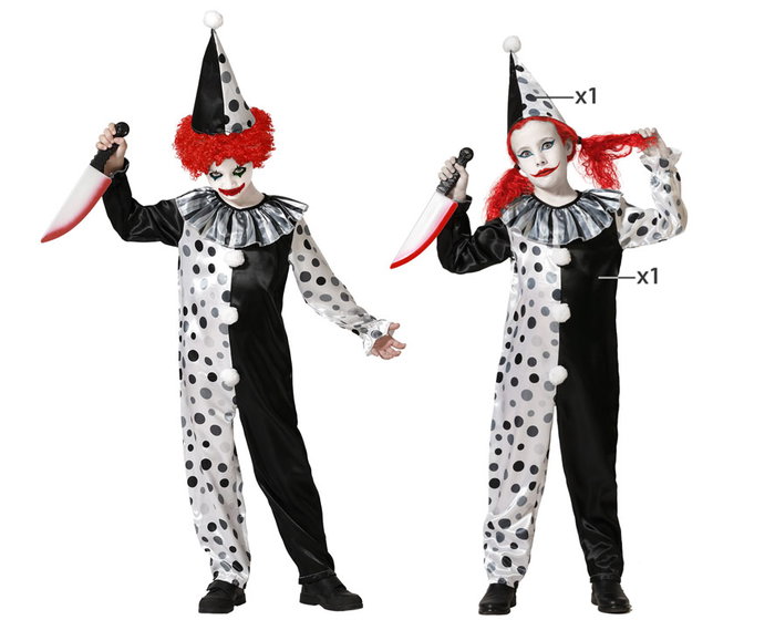 Mono Gris Payaso Unisex Infantil Con Gorro Disfraz Halloween Niño 5-6 Años Mono Gris Payaso Unisex Infantil Con Gorro Disfraz Halloween Niño 5-6 Años