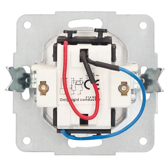 GSC Evolution Conmutador de cruzamiento empotrable con indicador LED Gamma Blanco