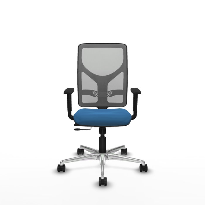 PIQUERAS Y CRESPO Silla de oficina Motilla con mecanismo Sincro/Traslack, Azul claro y Gris