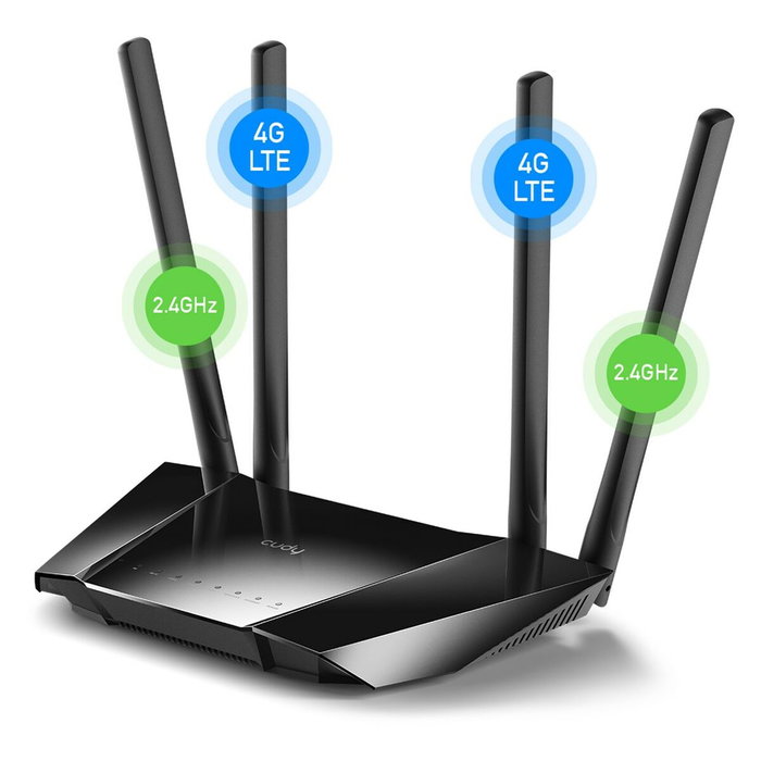 Cudy LT400 Router Wi-Fi 4G LTE Cat4 Negro