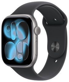 Apple Watch Series 11 GPS + Cellular 46mm Space Grey Aluminium Case | Black Sport Band - M/L