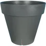 Riviera RIV3580795930760 Jardinera Redonda Loft, Plástico, Diámetro 30 cm, Gris