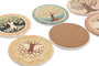 DKD Home Decor Posavasos Árbol de la Vida en Dolomite y Corcho, Surtido de Colores