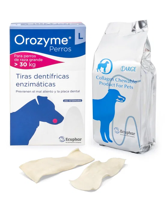 Ecuphar Orozyme Tiras Dentífricas Enzimáticas L para perros de más de 30 kg Ecuphar Orozyme Tiras Dentífricas Enzimáticas L para perros de más de 30 kg