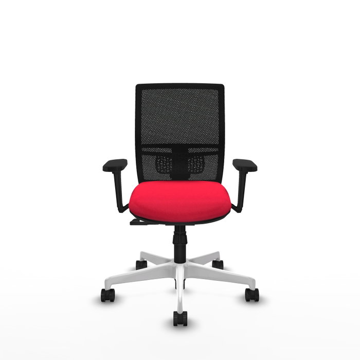 PIQUERAS Y CRESPO Silla de oficina Yunquera con mecanismo Sincro, Rojo y Negro