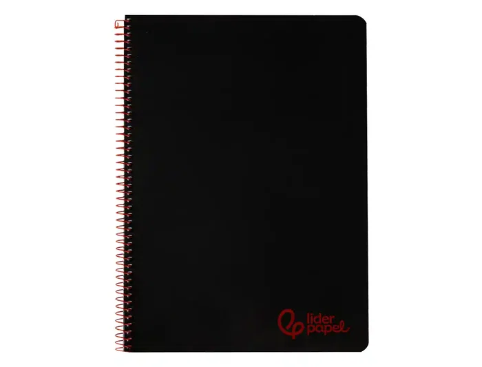 Liderpapel Cuaderno espiral A4 Wonder tapa plástico 80 hojas 90gr cuadro 4mm con margen negro