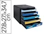 Exacompta Big Box Maxi Bee Blue Fichero Cajones Sobremesa 6 Cajones Colores Surtidos