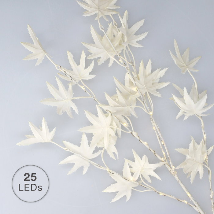 GSC Evolution Rama decorativa LED de hojas de arce blancas 0,70M Luz cálida