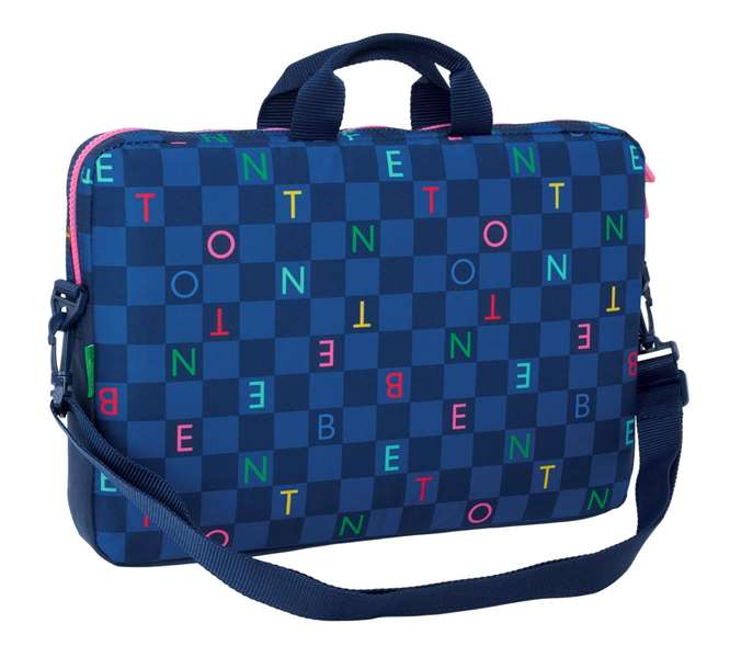 Safta Funda para Portátil Benetton Damero 15,6'' 40x27x4cm