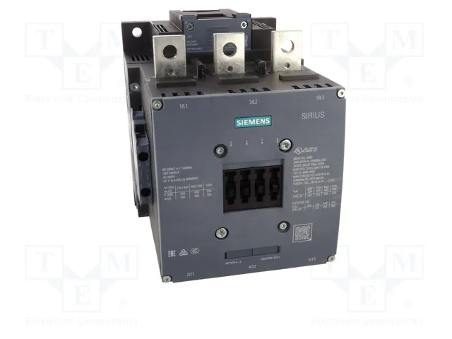 SIEMENS 3RT1076-6AP36 Contactor de 3 polos S12 230V AC SIEMENS 3RT1076-6AP36 Contactor de 3 polos S12 230V AC