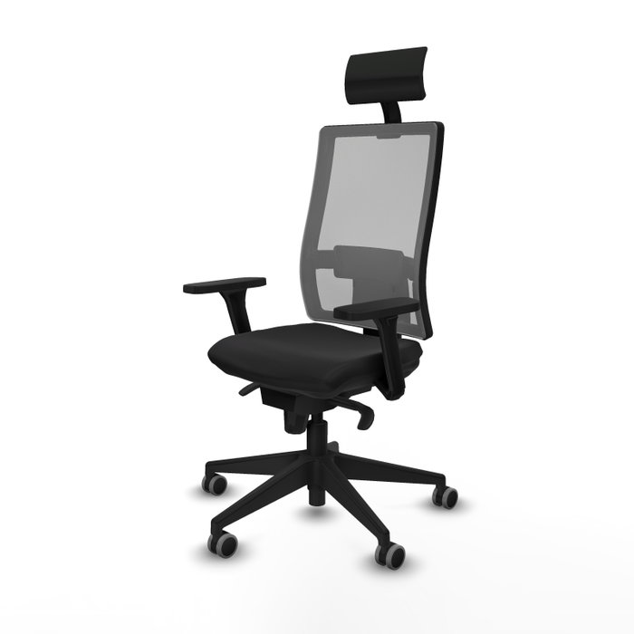 PIQUERAS Y CRESPO Silla de oficina Horna con mecanismo Sincro, Negro y Gris