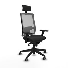 PIQUERAS Y CRESPO Silla de oficina Horna con mecanismo Sincro, Negro y Gris